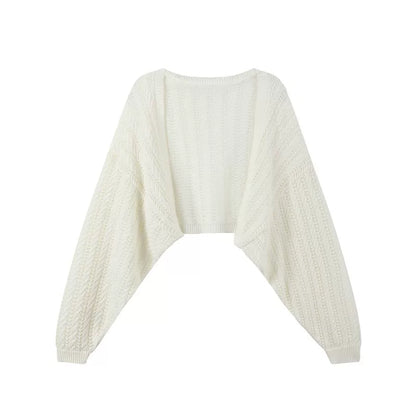 Hollow-Out Knitted Cover-Up Set-Up