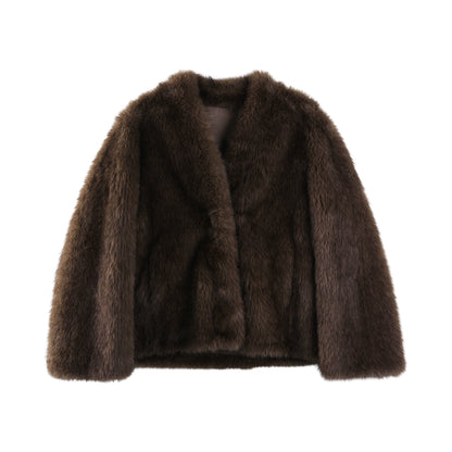 Faux Fox Fur Winter Coat