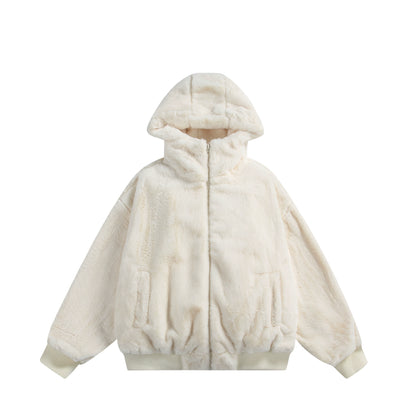 Retro Lambswool Hooded Coat