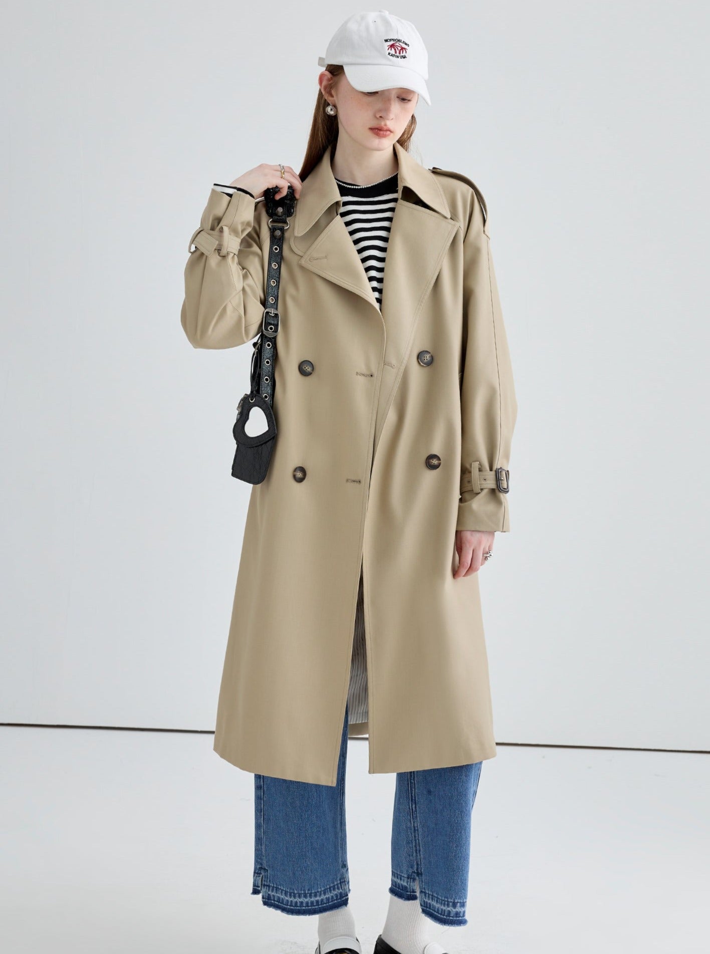 9% von der neuen Trenchcoat Frauen Herbst 2024 neue kleine Mann locker und dünn britischen Stil Midi Top