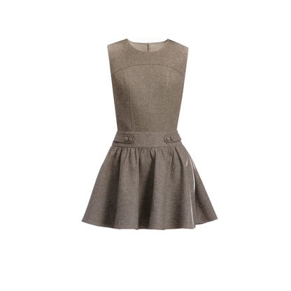 Fragile Pine Vest Dress And Shirt Set-Up