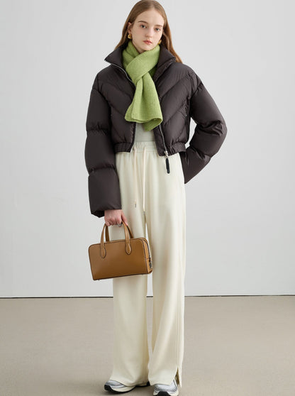 loose simple woolen wide-leg pants