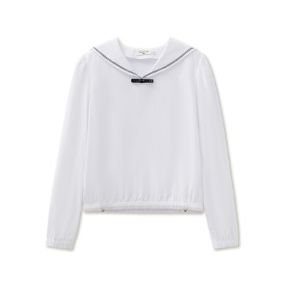 Voyage Diary Collar Girly Top