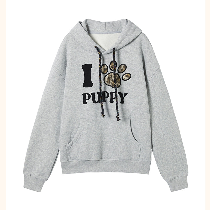 Hooded Leopard Print Sweatshirt