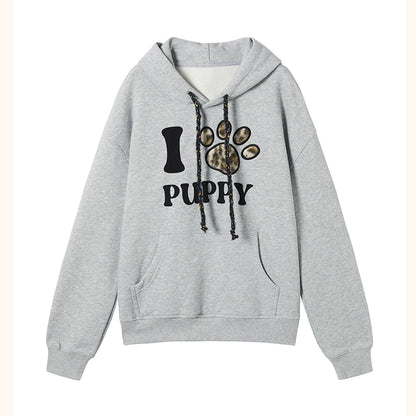 Hooded Leopard Print Sweatshirt