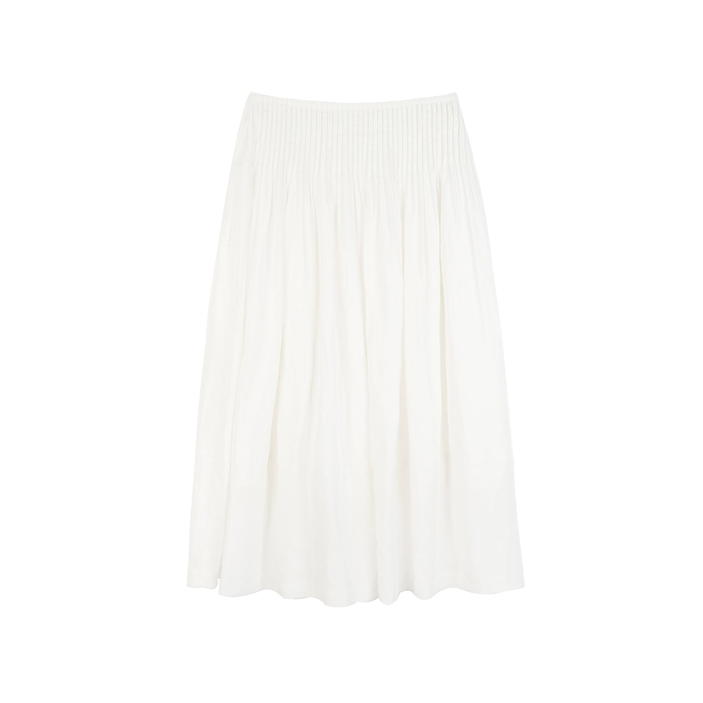 Linen Lyocell Pleated Skirt