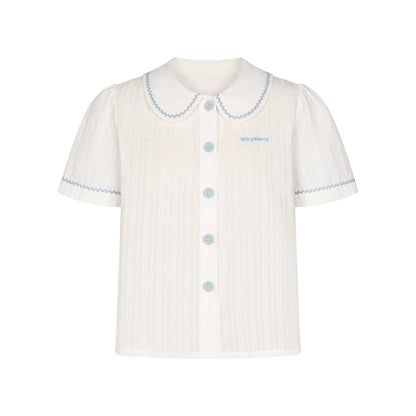 Camicia con colletto da bambola Isola al tramonto
