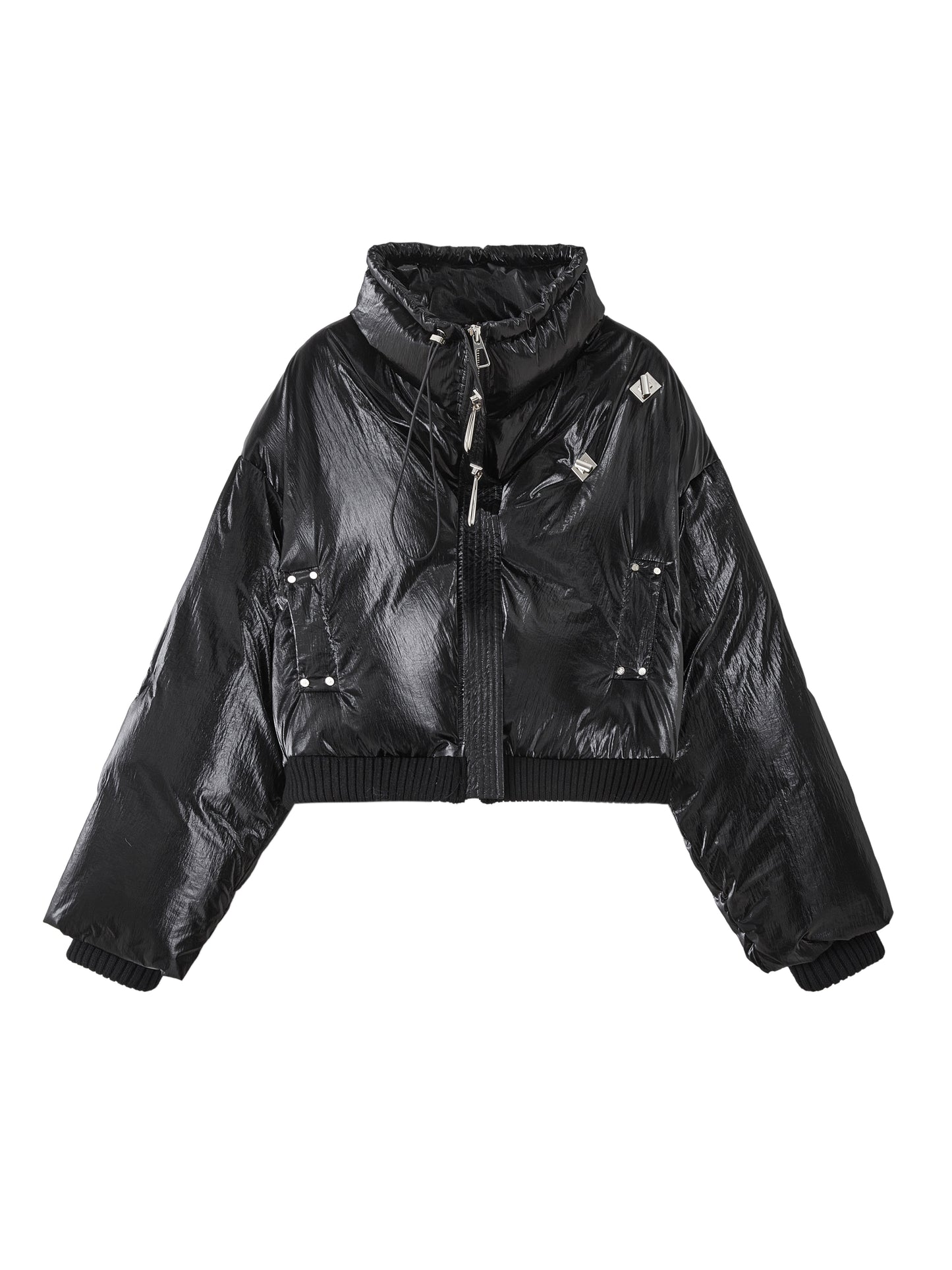 Metallic Gloss Short Down Jacket