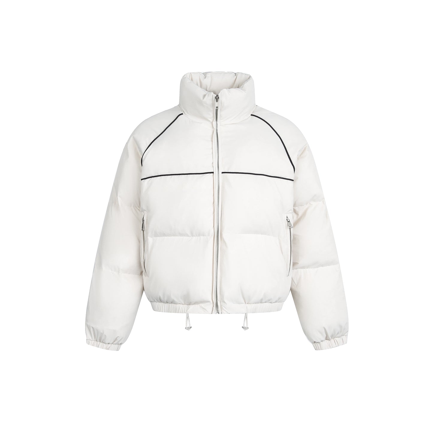 Color-Block Striped Cotton Jacket