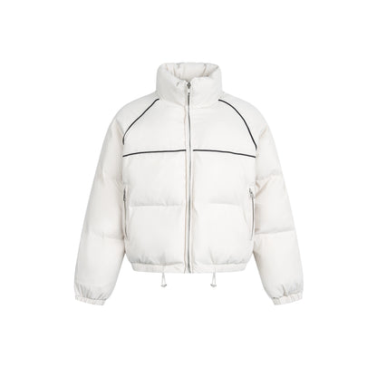 Color-Block Striped Cotton Jacket