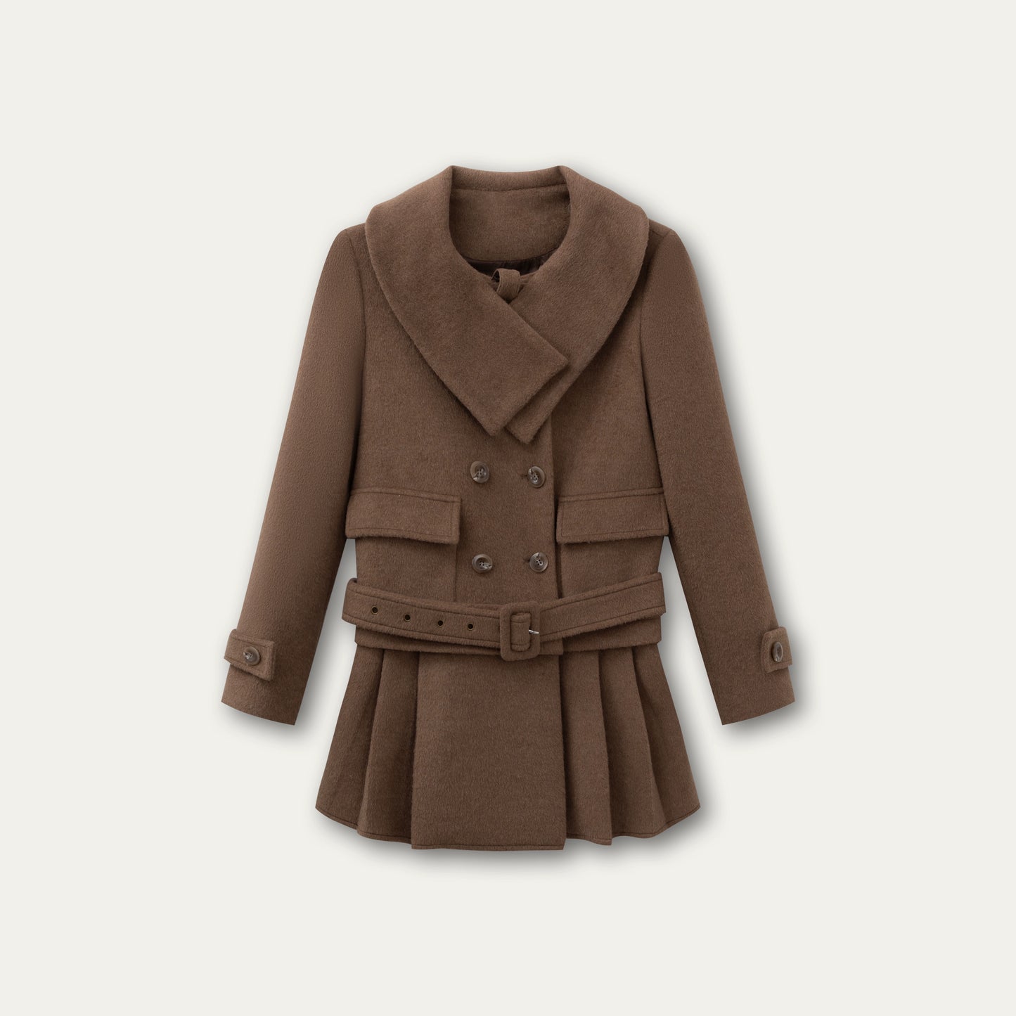 Vintage Double-Breasted Winter Coat