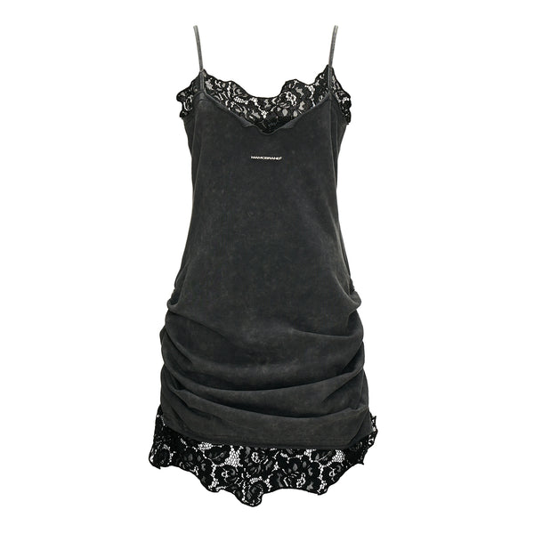 Spliced Lace Gray Sundress