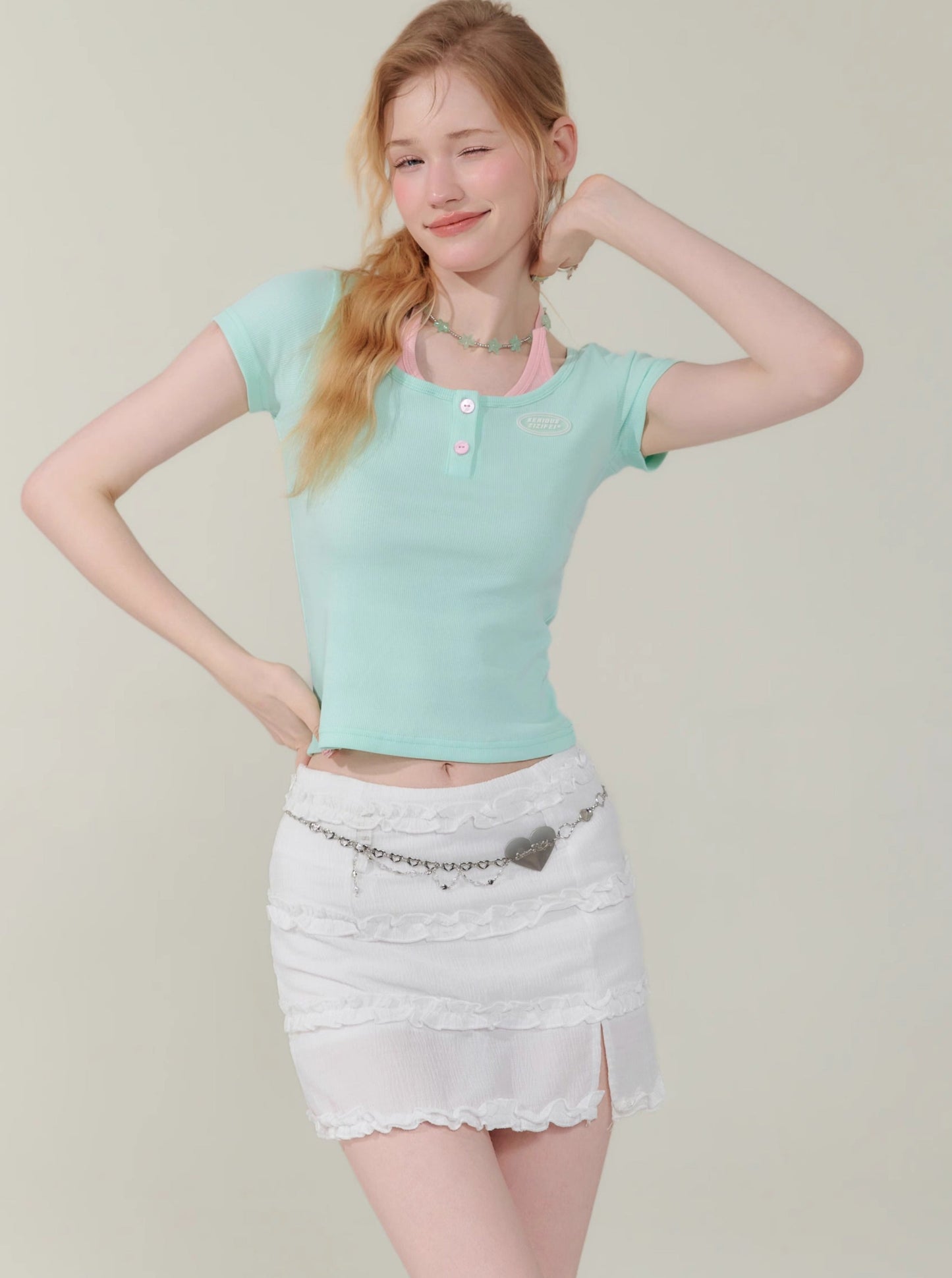 Summer Retro Halterneck Crop Top