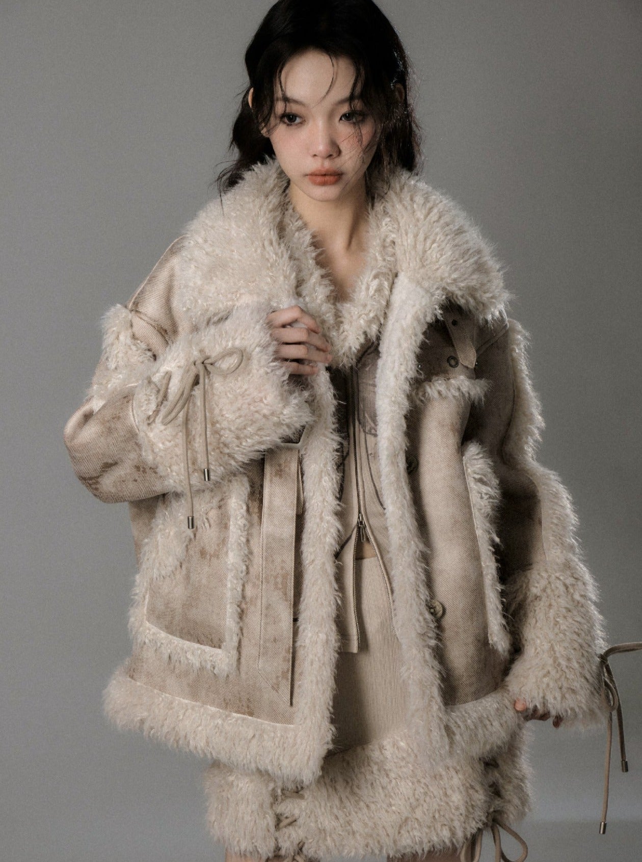 thickened fur integrated set