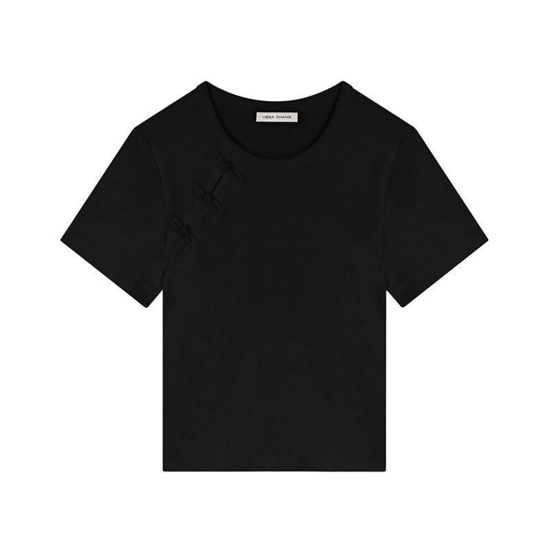 Diagonal Placket T-Shirt