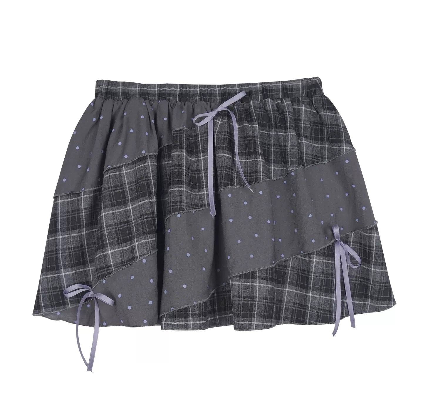 Gray Plaid Pumpkin Pants Skirt