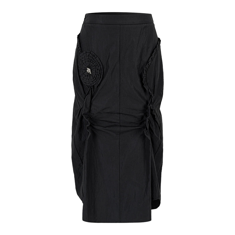 Gothic Plaid Flower Shirt & Skirt Set-Up