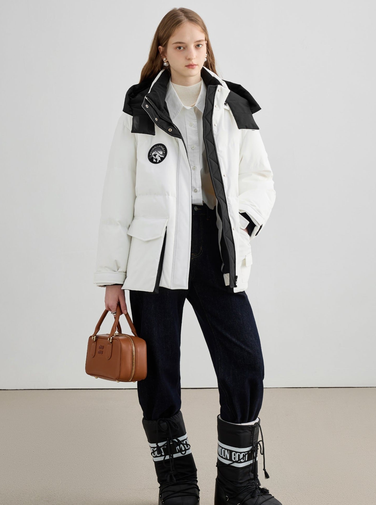 Hooded College Style Jacket