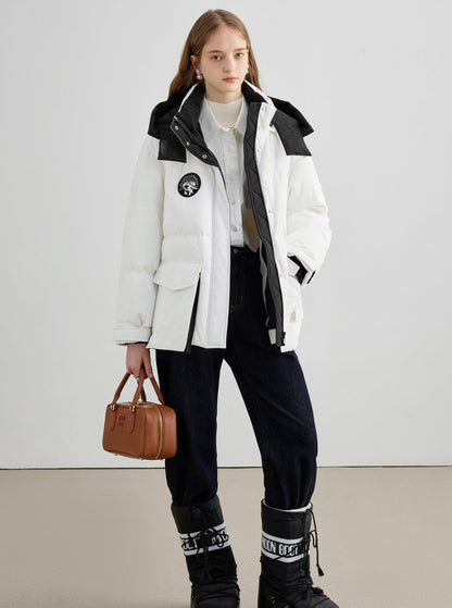 Jacke mit Kapuze -College -Stil