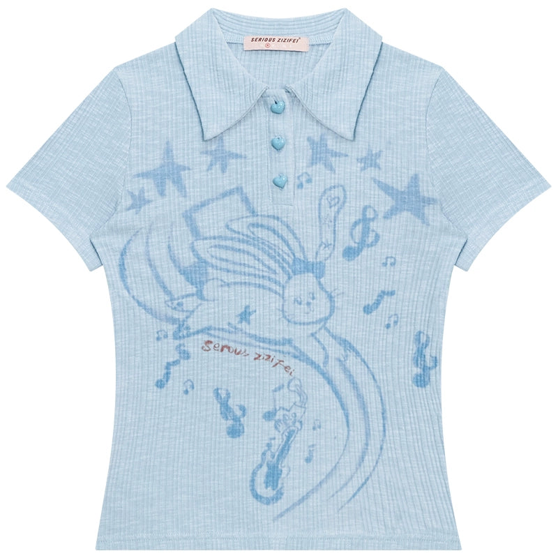 Retro Rabbit Knit Tee