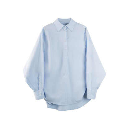 Blue Anti-Wrinkle Cotton Staple Shirt