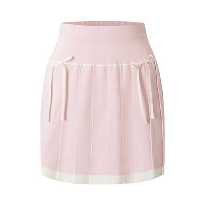 Knitted Sweater Pleated Skirt Setup