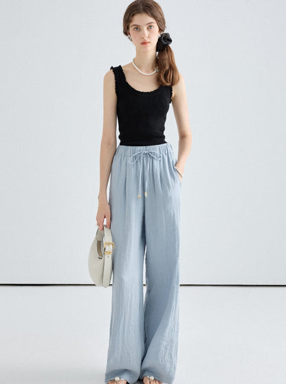 Lace Collar Camisole Pants Set-Up