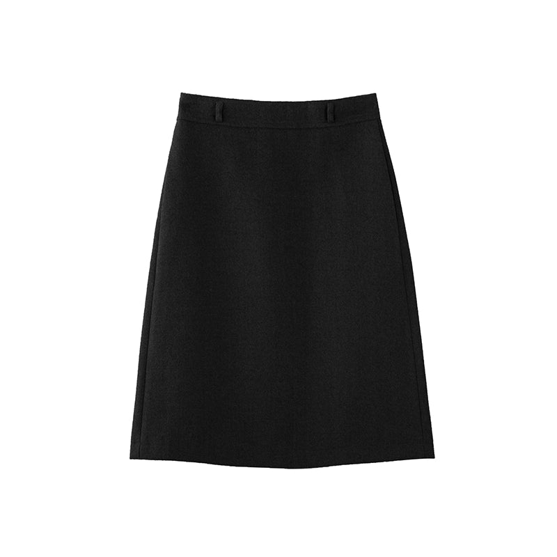 Maillard Slim Suit Wool Midi Skirt