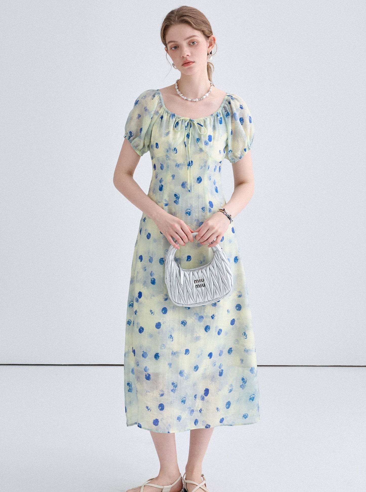 Polka Dot Design Long Dress