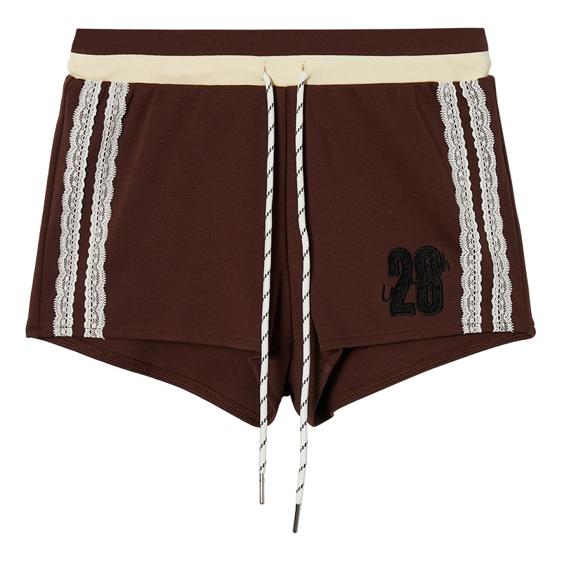 Embroidered College Shorts