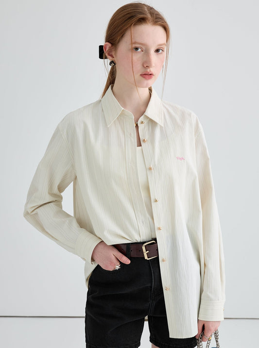 Loose Silhouette Embroidered Shirt