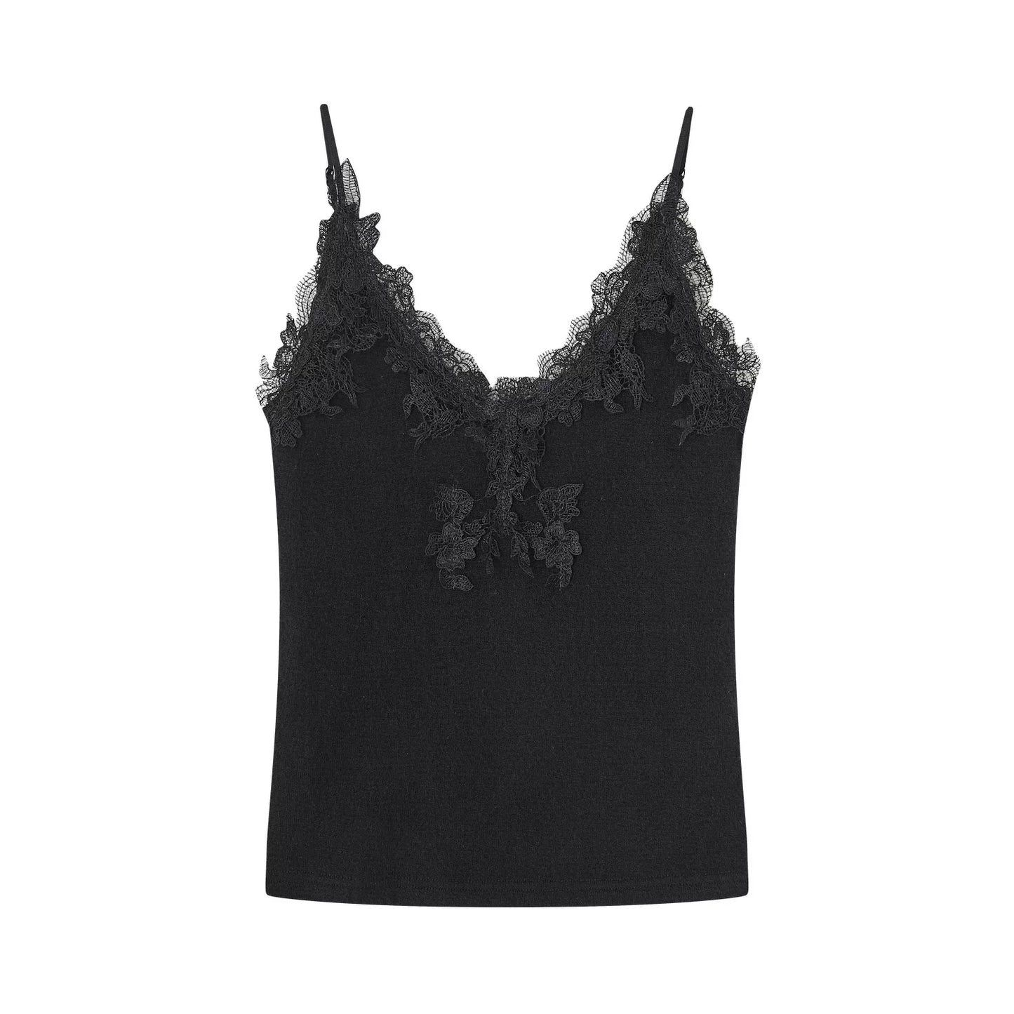 Soft Velvet Texture Lace Camisole
