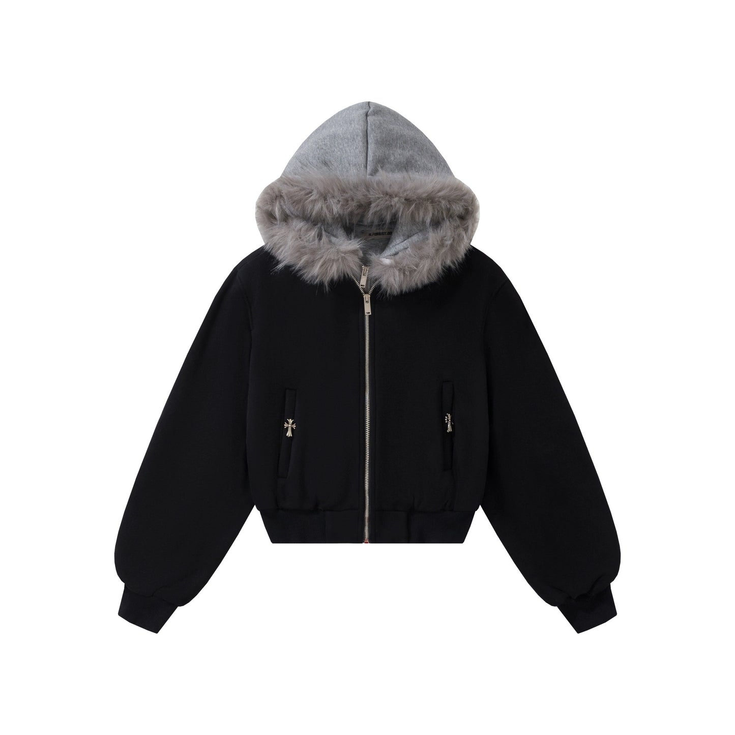 Thickened Stitching Fake Two Sweatshirt Jacket