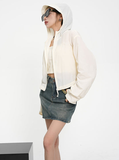 Short Hooded Cardigan Jacket