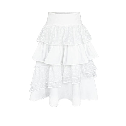 Vintage White Flower Puffy Skirt
