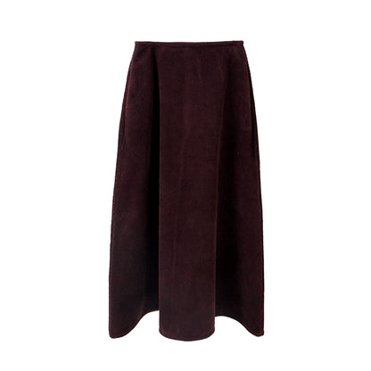 retro cotton corduroy large skirt