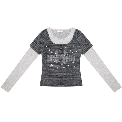 Starry Night Retro Top