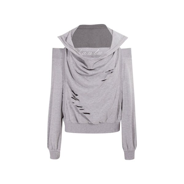 Autumn Swing Loose Gray Top