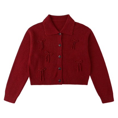 Bow Knit Cardigan Jacket