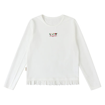 Embroidered Underwear Long Sleeve T-Shirt Top