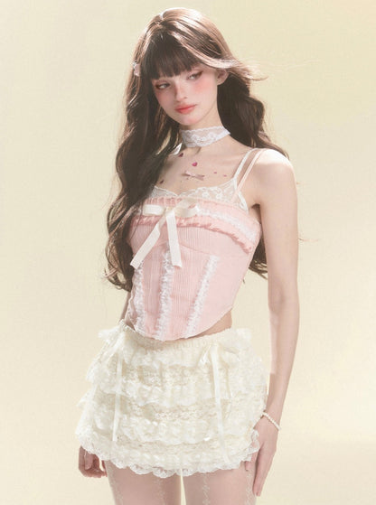 Gentle Trap White A-Line Skirt