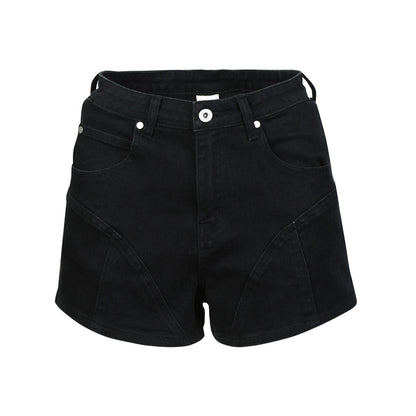 High-Waisted Denim Shorts Pants