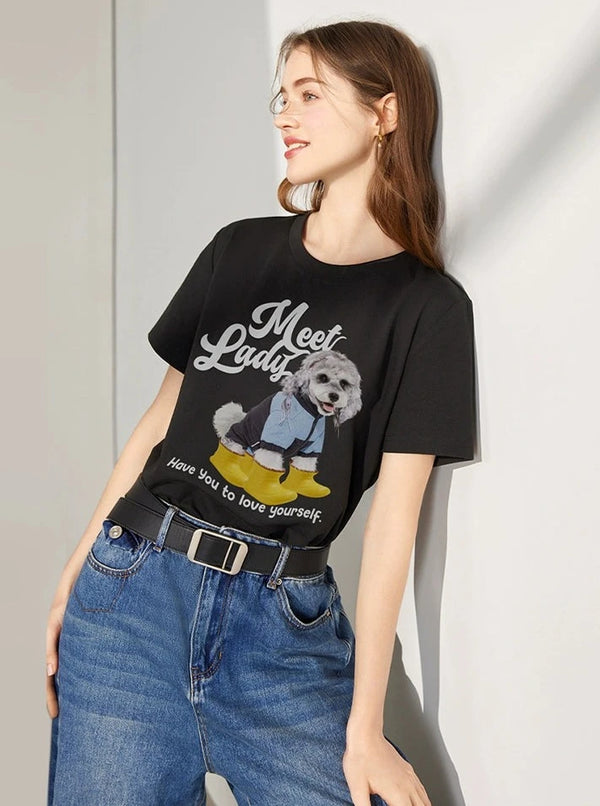 Casual Letter Print T-Shirt