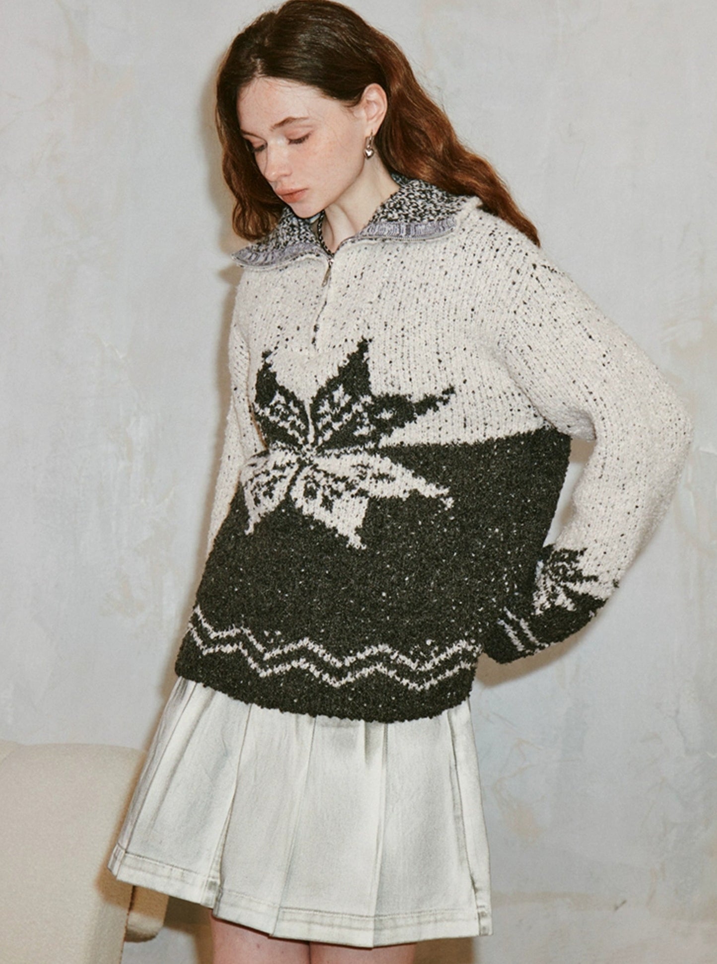 Snow Bell Vintage Wool Knit Top