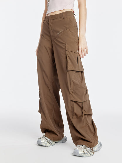 Brown Straight Cargo Pants