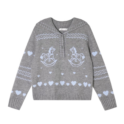 Retro Jacquard Knit Sweater