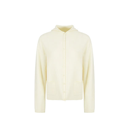 Soft Cashmere Hooded Knitted Cardigan