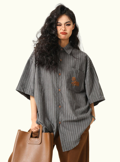 Vintage Dark Gray Cargo Shirt