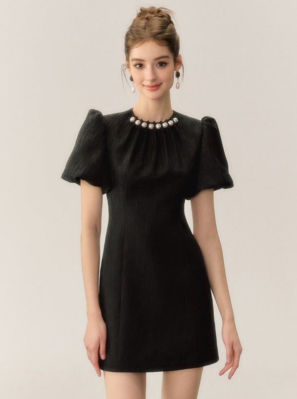 French Pearl Short Sleeve Dress