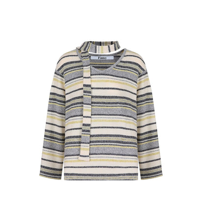 Deconstructed Ribbon Knit Sweater